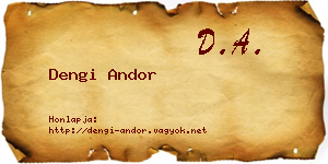 Dengi Andor névjegykártya