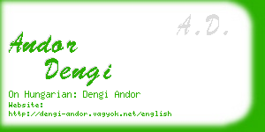 andor dengi business card